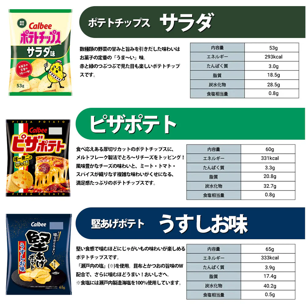 【 送料無料 】 カルビー スナック菓子 12種 ×各1個 食べ比べ 詰め合わせ アソート セット まとめ買い