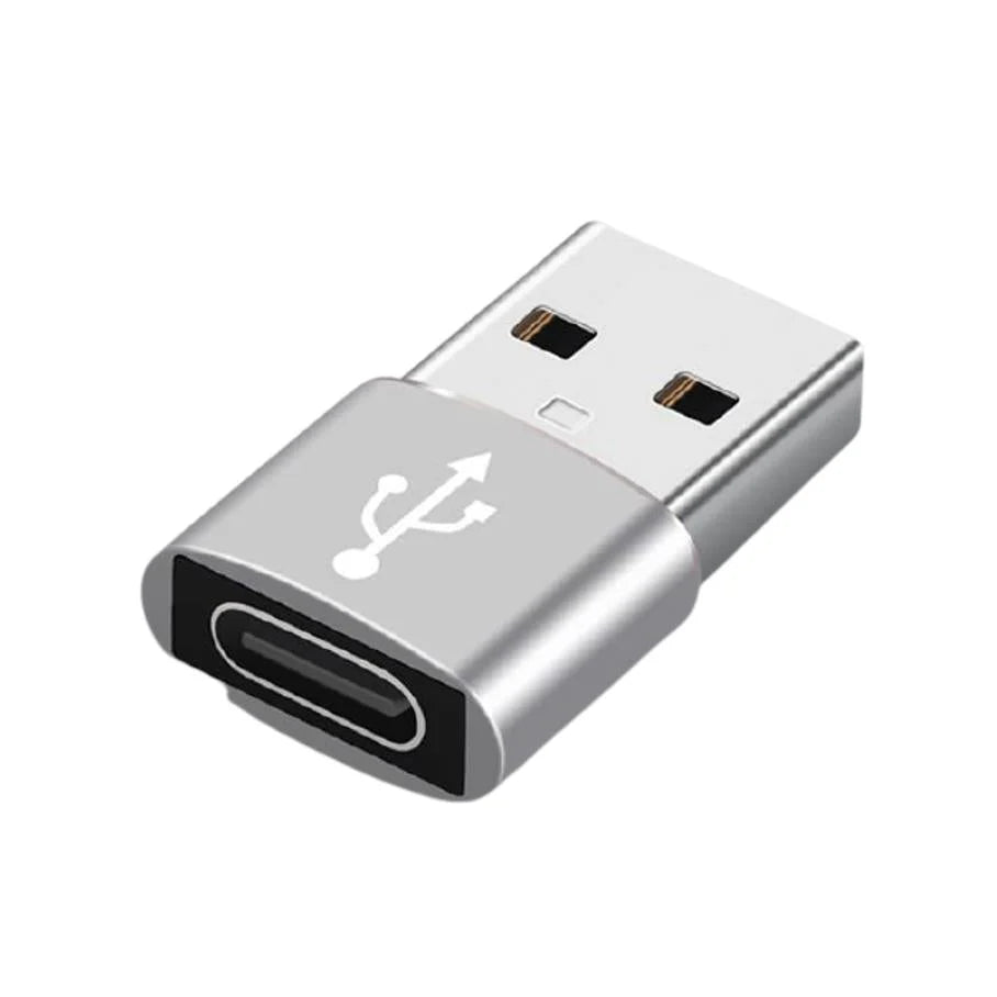 Type-C シルバー usb変換アダプター データ転送 充電でき 従来のUSB充電器でiPhone12/12mini/12Pro/12Pro Maxを充電するための転換コネクタ 3A コンパクト