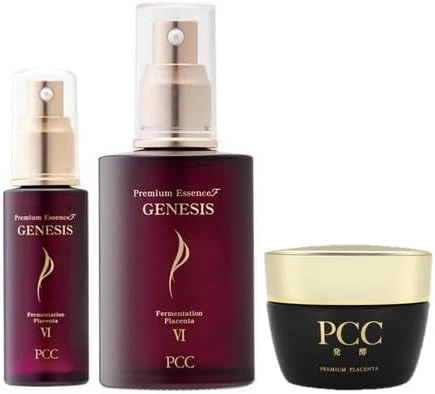 PCCプレミアム エッセンス FⅥ GENESIS 110mL + エッセンスFⅥ GENESIS 30mL + リッチ美容クリーム40g　 国産 馬プラセンタ