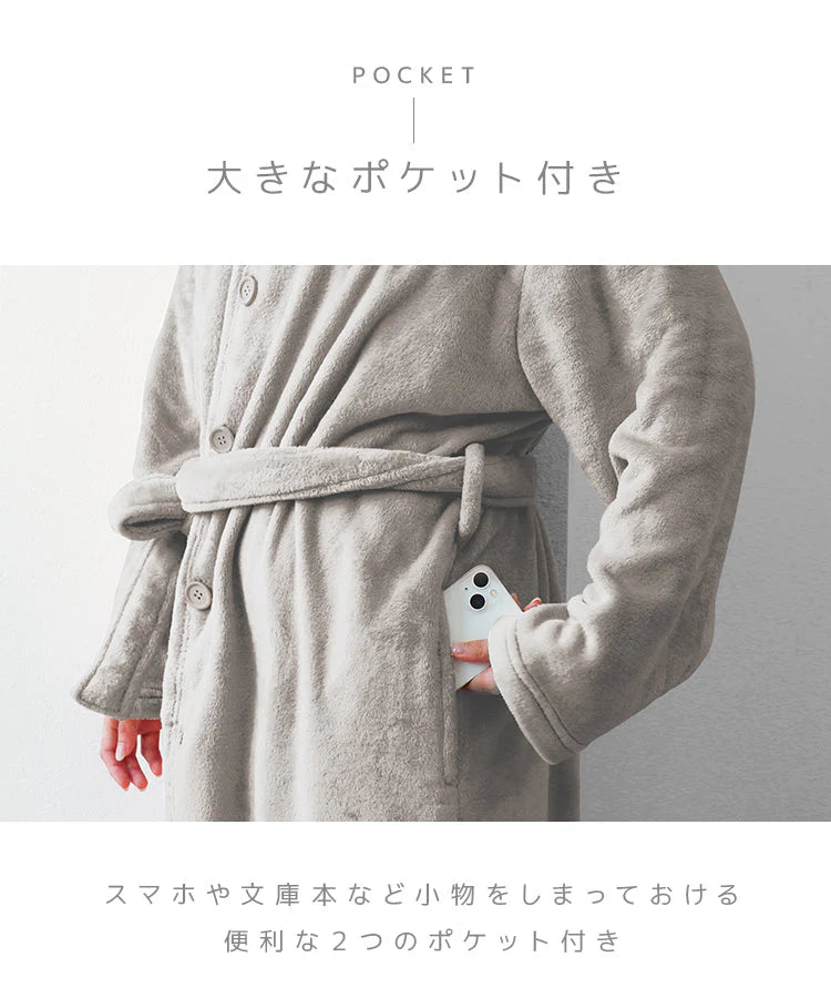 【Mサイズロング】【グレージュ】着る毛布 ルームウェア フード付き M L 毛布 あったかグッズ ルームウェア 冬 もこもこ パジャマ レディース かわいい メンズ ロング ショート マタニティ ナイトウェア ブランケット 部屋着 おしゃれ 可愛い 秋冬