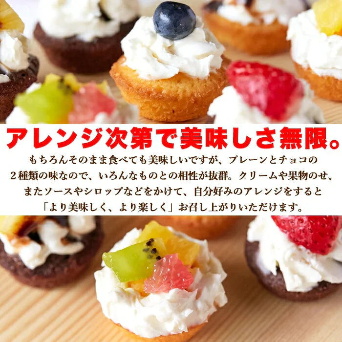 プチケーキ 2種（プレーン味、チョコ味）50個 フランス産