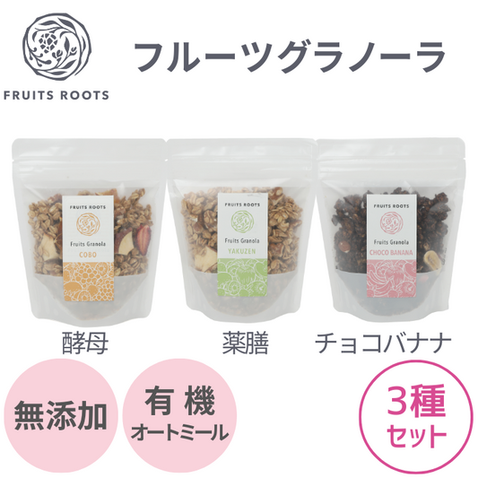 【初回食べ比べ３種セット】フルーツグラノーラ（COBO CHOCOBANANA YAKUZEN）
