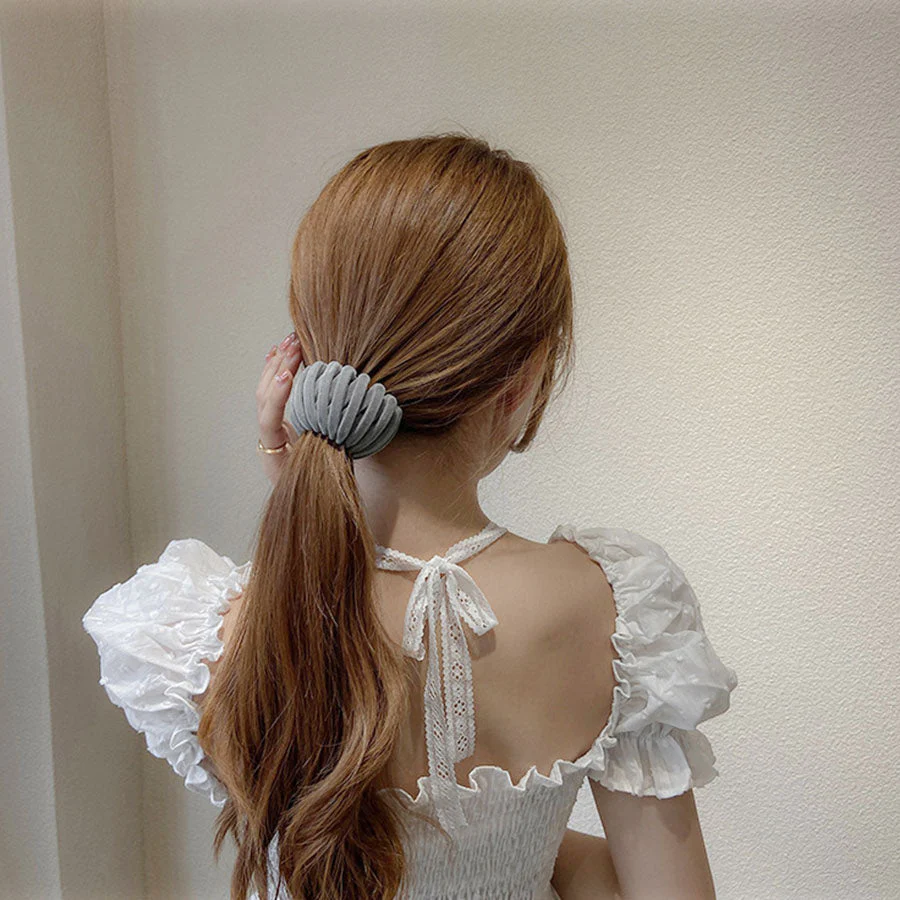 (ワインレッド)ヘアゴム ヘアクリップ ポニーリング 団子 シュシュ ヘアアクセサリー かわいい オシャレ 髪飾り