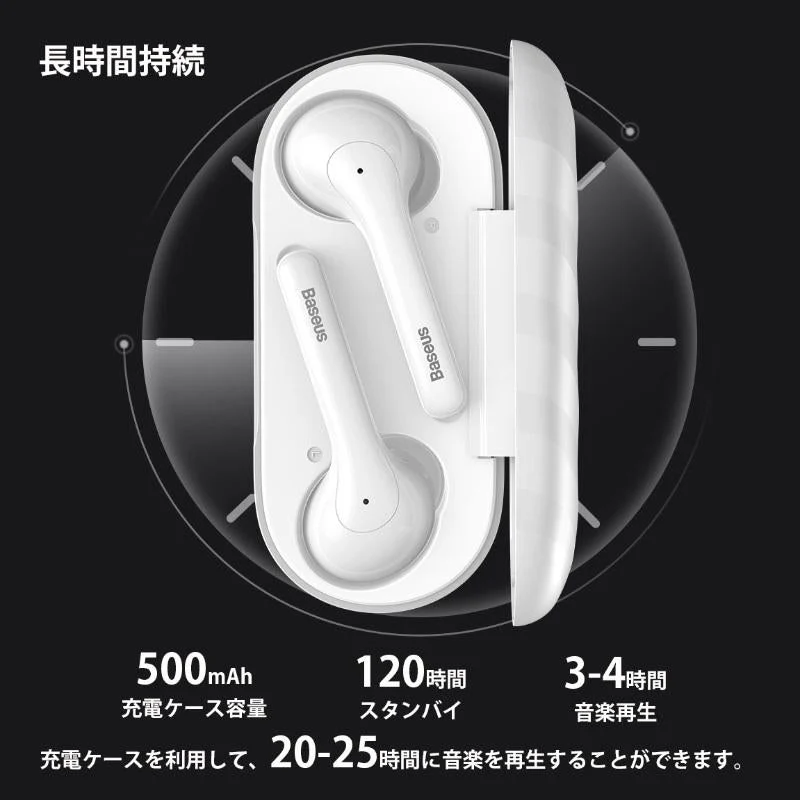 ブルートゥース イヤホン ワイヤレスイヤホン Bluetooth 5.0 自動ペアリング 両耳 IPX7防水 w054B(ブラック)