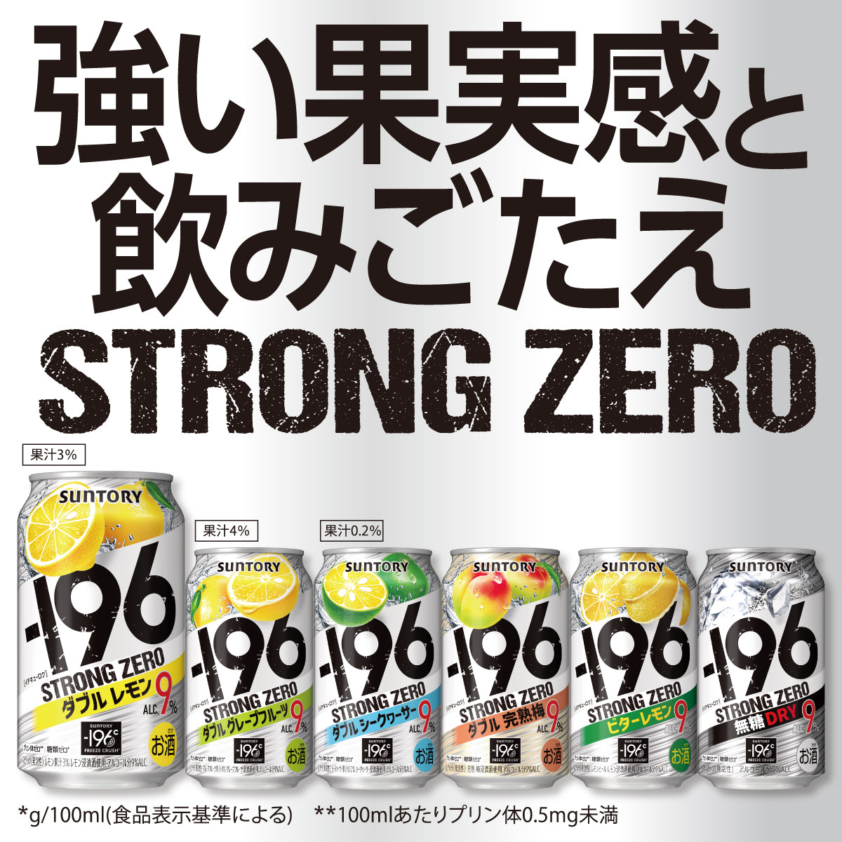 【送料無料】 サントリー -196℃ ストロングゼロ ダブルグレープフルーツ（ダブルGF） 500ml×24本【北海道・沖縄県・四国・九州地方は別途送料】