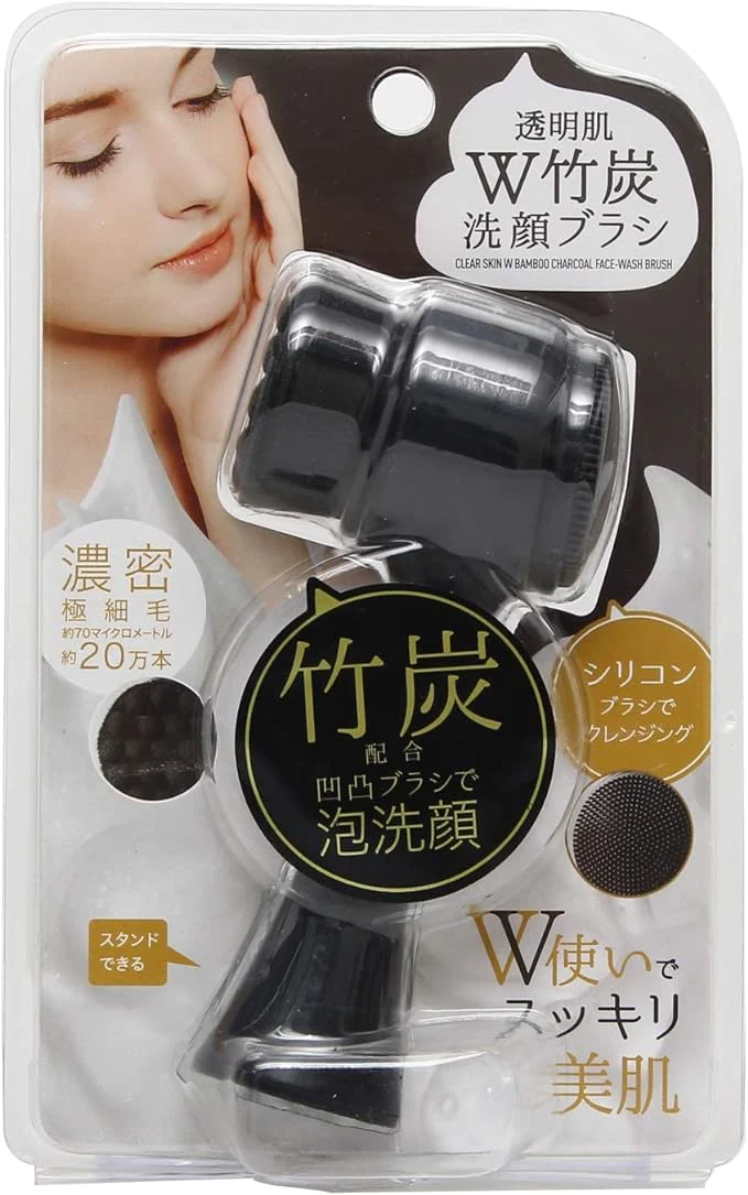 コジット 透明肌 ダブル竹炭洗顔ブラシ