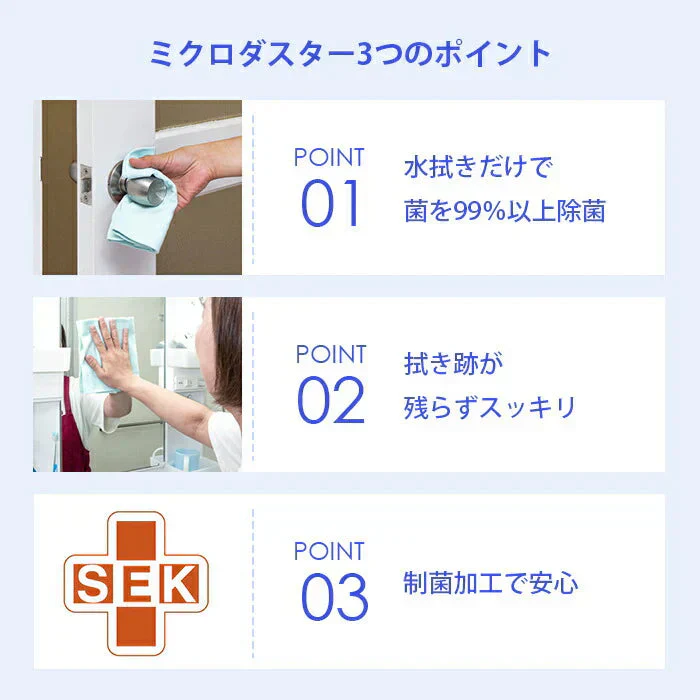 水拭きだけで除菌　ミクロダスター