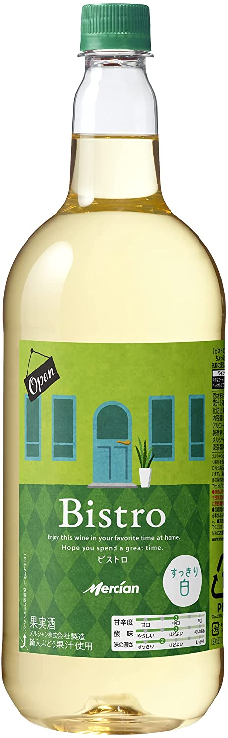 メルシャン ビストロ 白 ペット 1500ml 1本【ご注文は2ケース(12本)まで同梱可能です】