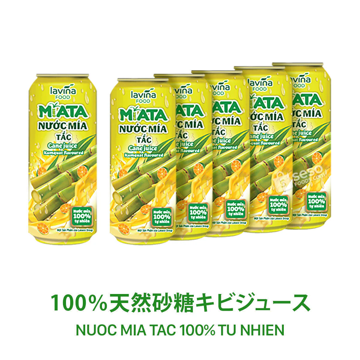 【3人シェア買いでお得】100%天然サトウキビジュース 6本セット【NUOC MIA TAC 6 LON】