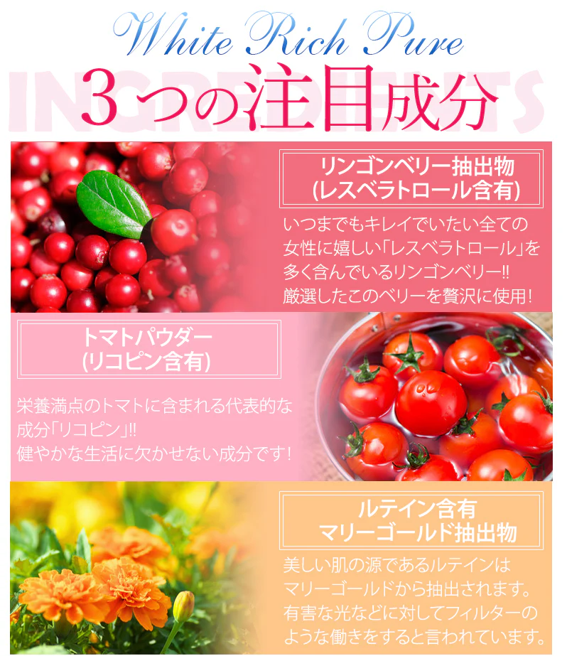 【ホワイトリッチピュア】飲む日焼け止め 日焼け止め サプリ 1日1粒として2ヶ月分 紫外線 理子ピン セラミド UVケア 飲んで高める美肌力！プラスアルファ スキンケア 飲むお出かけ対策 お肌のバリア 美肌ライフ UVケア 日焼け止め UVカット 紫外線対策 紫外線カット 飲む UVケア UVカットサプリ