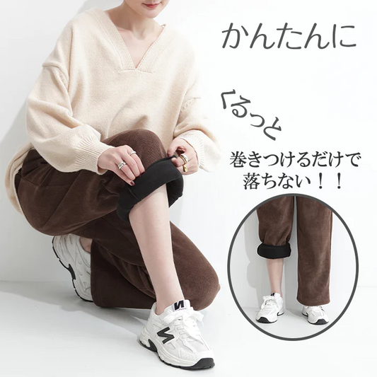 元祖裏起毛お悩み解消ペチコート（パンツ10分丈/Mサイズ/裏起毛ブラック）