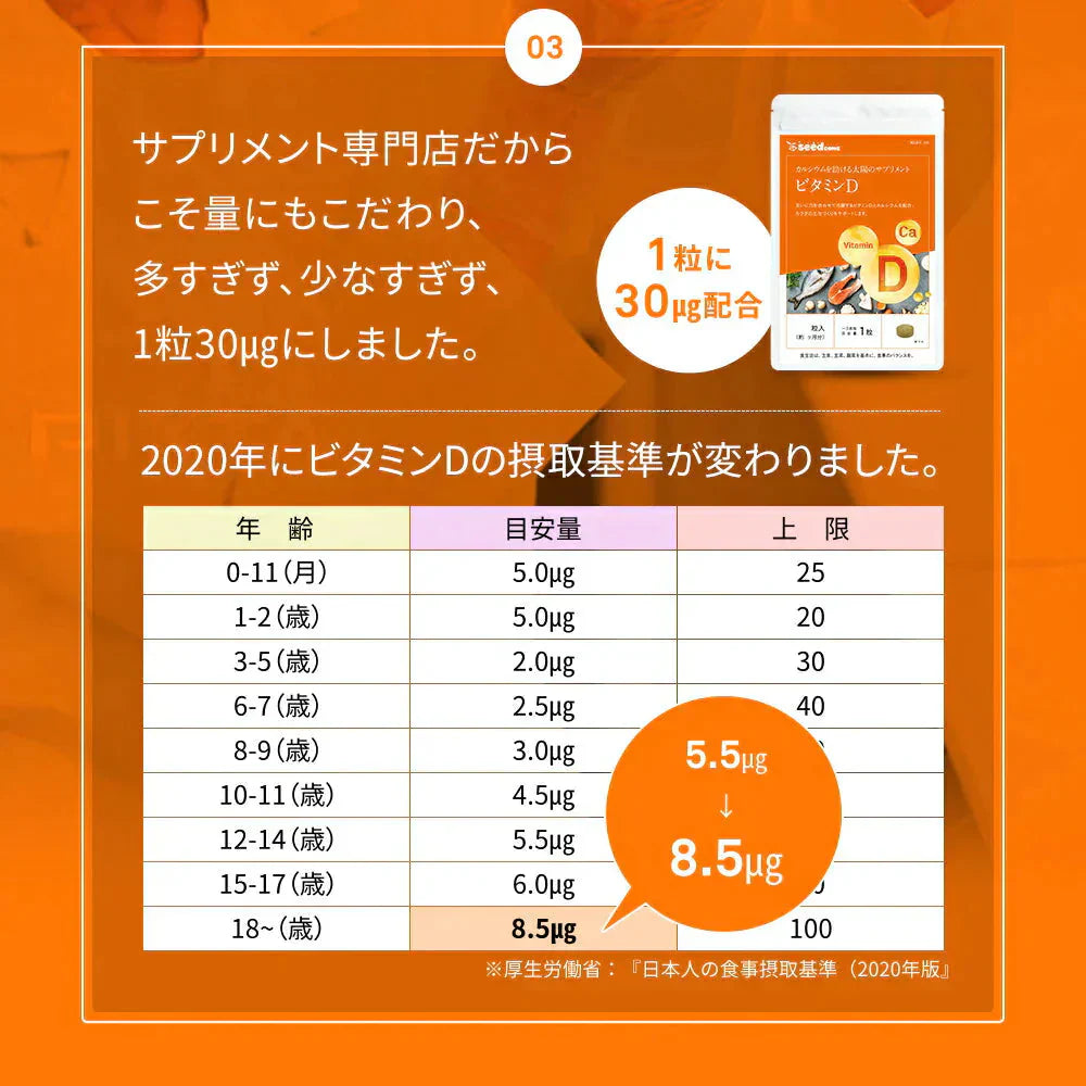 ビタミンD カルシウム入り 《約3ヶ月分》 30マイクログラム配合 ビタミン ビタミンD3 カルシウム サプリ サプリメント【大容量】【ご新規さん限定商品】