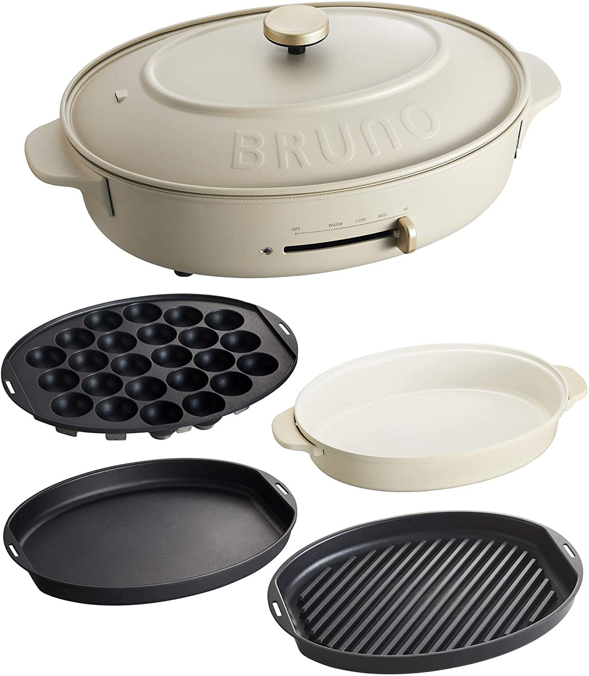 BRUNO オーバルホットプレート BOE053-GRG グレージュ