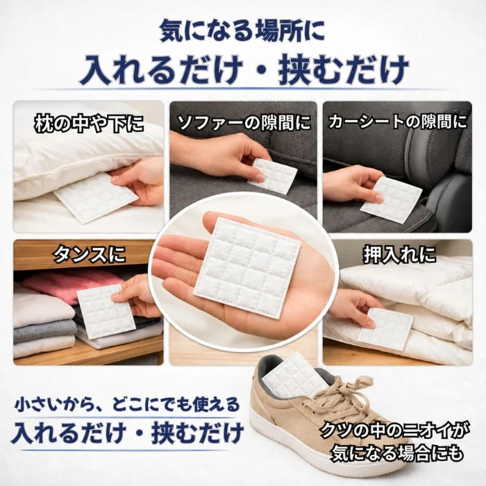 そしてダニもいなくなった・・・　消臭・抗菌シート 2個セット　　　ダニサル　ダニ対策　防ダニ　アレル物質低減　ダニ除け