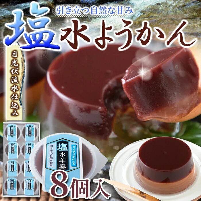 塩水ようかん8個♪小豆と塩寒天が絶妙なハーモニー! ようかん 水ようかん  常温便