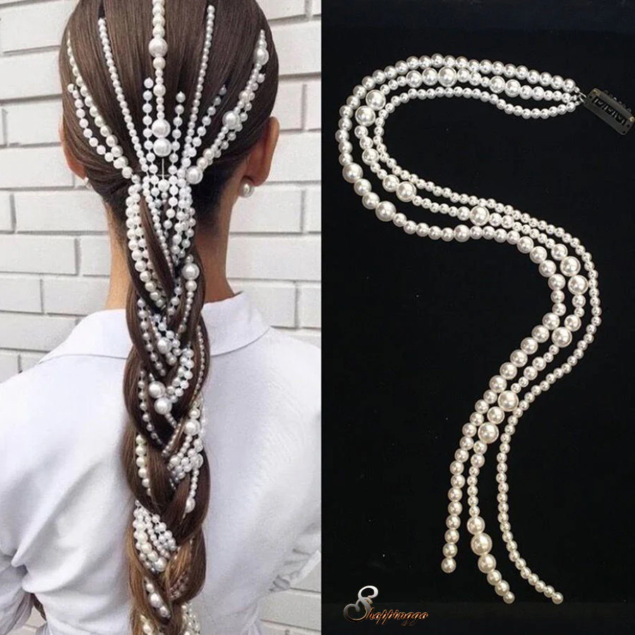 (A3)パール ヘアアクセサリー ヘアアレンジ 髪飾り ウェディング 結婚式 二次会 パーティー おしゃれ かわいい