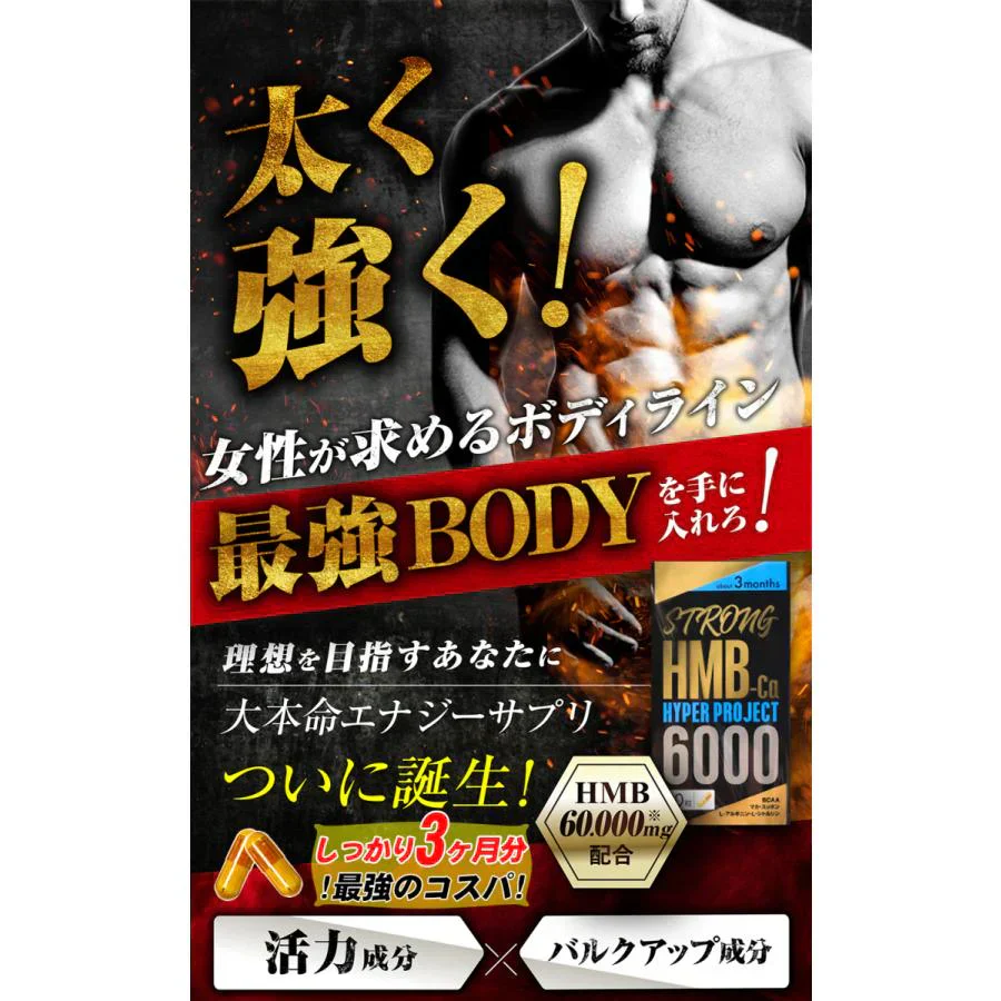 【ストロング HMB・お得！1年分4袋】太く 強く 気力 活力 男性 BCAA クレアチン カルニチン 亜鉛 アルギニン 人気ランキング サプリメント 国産 ダイエット 女性が求める最強のボディー 男力 バルクアップ 理想の体 ダイエットボディーメイク マカ HMB おすすめ 人気 ランキング 効果 強力 最強 スッポン マムシ BCAA 馬睾丸 日本