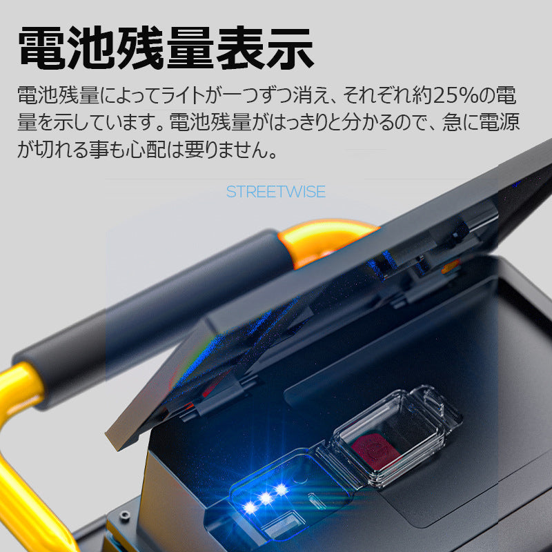 当日発送 ソーラー 充電式 投光器 新仕様 LEDポータブル 角度調整 モード調光 屋外用 ライト 釣り 懐中電灯 フィッシング ライト IP65防水仕様 w197A(タイプA)