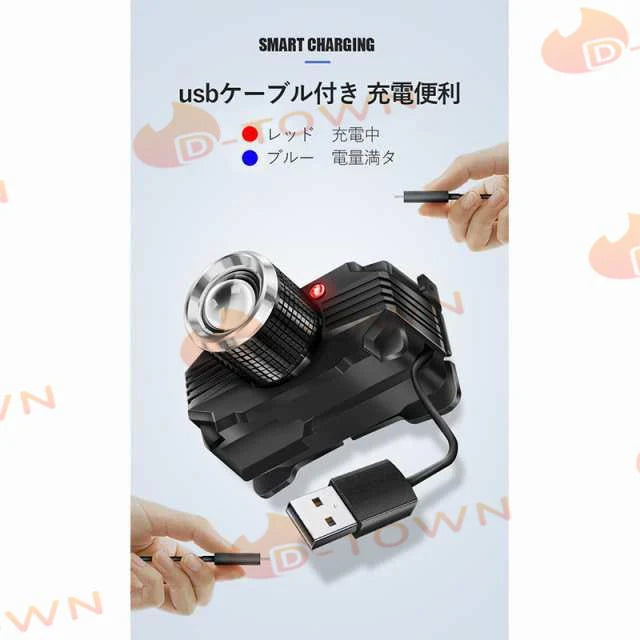 当日発送 ヘッドライト USB充電式 センサー機能 高輝度 記憶 ヘッドランプ 釣り 90°角度調整 防水 防災 小型軽量 登山 夜釣り用 ランニング キャンプ 作業灯