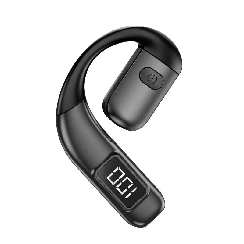 【携帯2台同時接続】ワイヤレスイヤホン 片耳 bluetooth5.5 左右耳兼用 180度回転 耳掛け式 ブルートゥースイヤホン 耳を塞がない オープン式 快適 iPhone/Android適用 ハンズフリー s134C(ブルー)