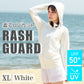 【XLサイズ】【ホワイト】ラッシュガード 接触冷感 レディース パーカー 長袖 UVカット UVカットパーカー UPF50 フード付き ハイネック 日焼け防止 水着 女性 夏 薄手 吸水 速乾 ストレッチ 伸縮 軽い XS S M L XL 冷感 アウトドア キャンプ 釣り 海 海水浴 送料無料