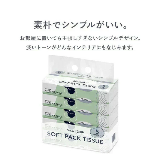 【40パック】 ティッシュ ソフトパック 300枚 (150組) 5パック×8個 ティッシュ 箱なし 大容量 お得パック 業務用 備蓄 家庭用  日用消耗品 日用品 セット ティッシュペーパー ティシュ―