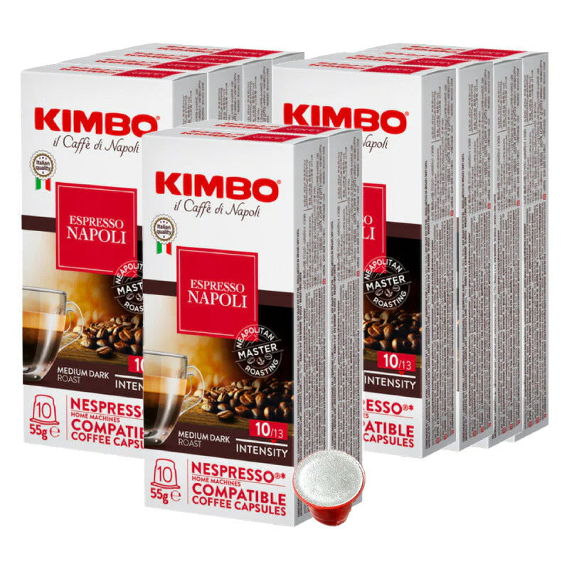 KIMBO キンボ イタリア産 ネスプレッソ 互換 カプセルコーヒー ナポリ×10箱（100カプセル）【2?3営業日以内に出荷】[送料無料] コーヒー イタリア 珈琲 コーヒー豆 ホットコーヒー アイスコーヒー NESPRESSO ブラックコーヒー 無糖