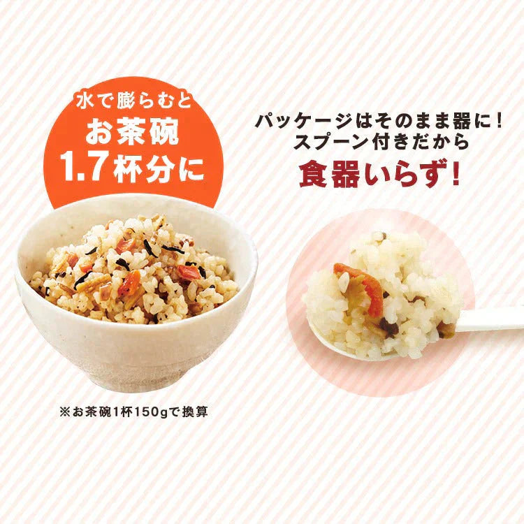 【カートアップNG】【5年保存】アイリスフーズ アルファ化米 10食分(わかめご飯)