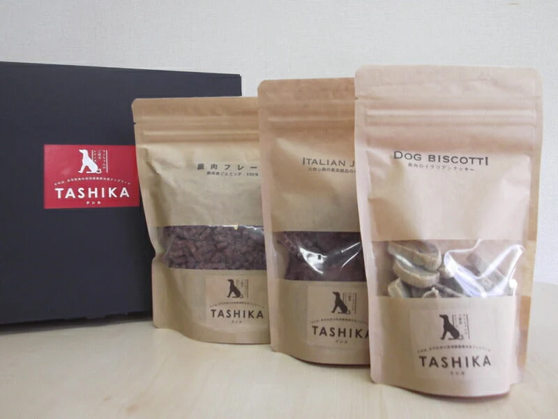 多可の無添加ペットフード 「TASHIKAセットD （鹿肉フレーク、ビスコッティ（チーズ）、ジャーキー（背肉））」（一般食）