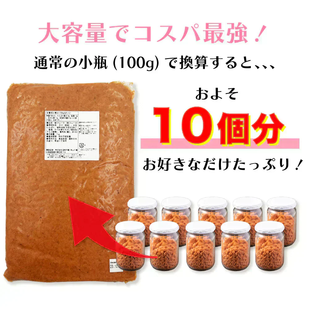 大容量！ 鮭フレーク 1kg（お得用）