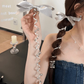 (シルバー*L)プリングヘアゴム リボンヘアゴム くるくる ヘアアクセサリー オシャレ 髪飾り コイルポニー ワイヤーポニー まとめ髪 プチプラ