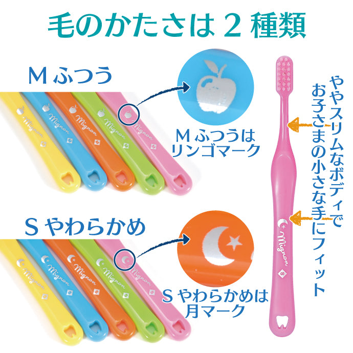 子供用 歯ブラシ「mignon(ミニョン)」Mふつう10本とすみっコぐらし シールコレクション5 当 1束(22袋入)のセット【Ciメディカル 歯ブラシ】【メール便送料無料】