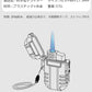 電子ライター 小型 軽量 超強力青炎 3color 防水仕様 防風 登山 キャンプ 防災 おしゃれ 誕生日 記念日 プレゼント 持ちやすい s102B(ブルー)