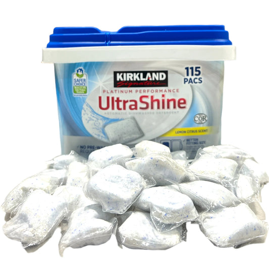 お試し カークランド ウルトラシャイン (食器洗い機用洗剤 27パック) バラ売り 予洗い不要 タブレット レモンシトラスの香り コストコ