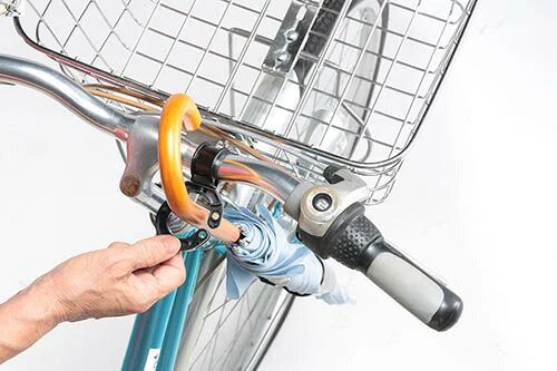 【シルバー】自転車 カサホルダー Ver.21 傘 雨 収納 持運び 厚手 傘かけ 傘おき 電動アシスト 普通自転車 川住製作所