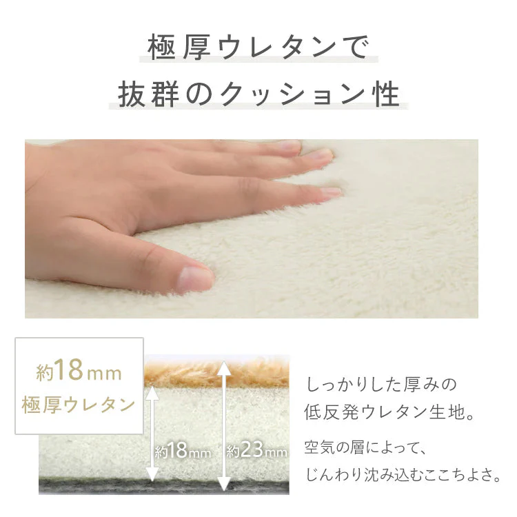 【Lサイズ】【クラウディブルー】ラグ ラグマット 抗菌 防ダニ 北欧 低反発ラグ 滑り止め 130×185cm 1.5畳 極厚23mm 防音マット ホットカーペット対応 マット ラグ 厚手 カーペット シャギーラグ モダン 低反発 おしゃれ 冬用 夏用 新生活