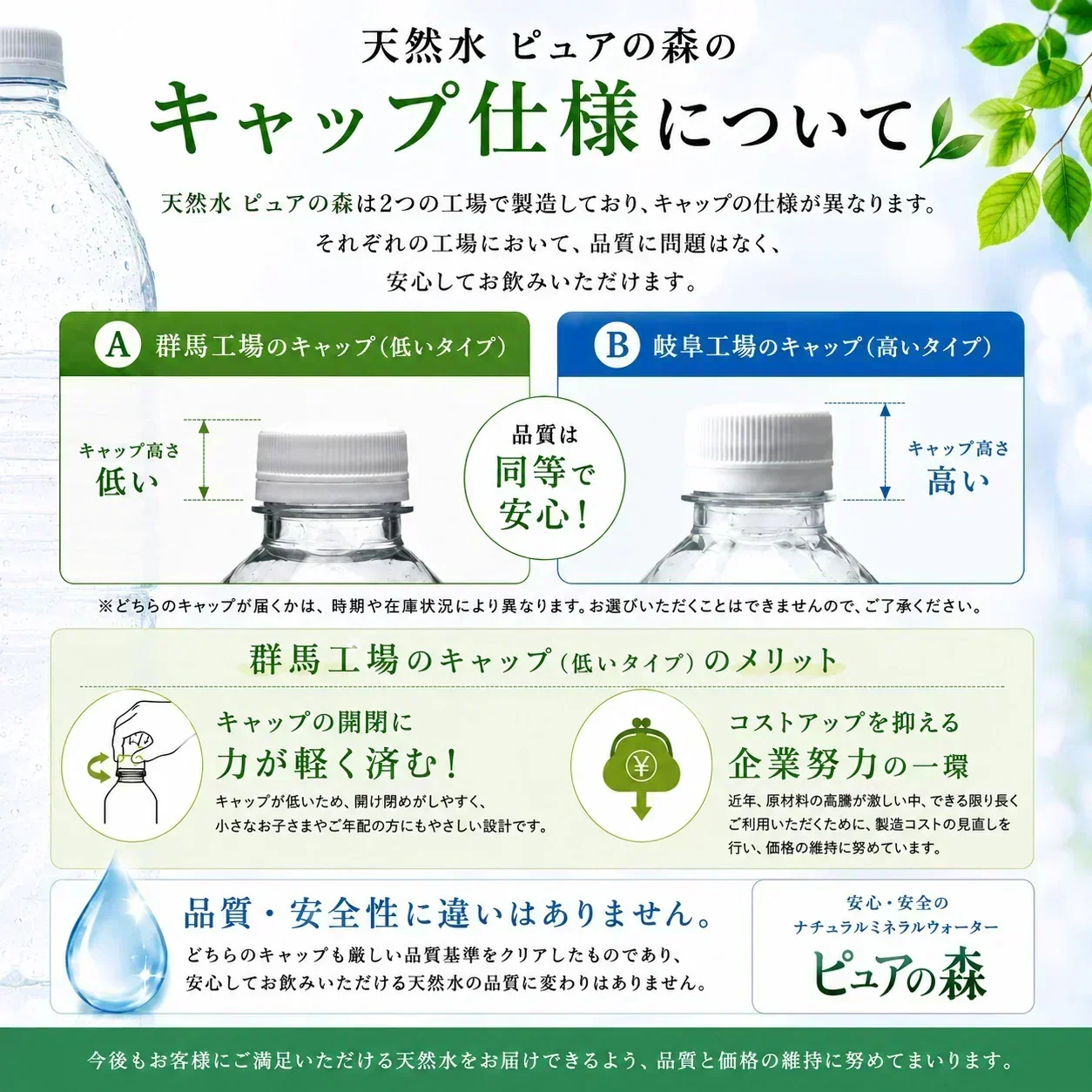 【6営業日以内出荷】【1ケース】  ミネラルウォーター 水 ピュアの森 天然水 500ml 24本 硝酸態窒素 亜硝酸態窒素 検査済み PFOS PFOA 検出限界以下【プチプラ特集】