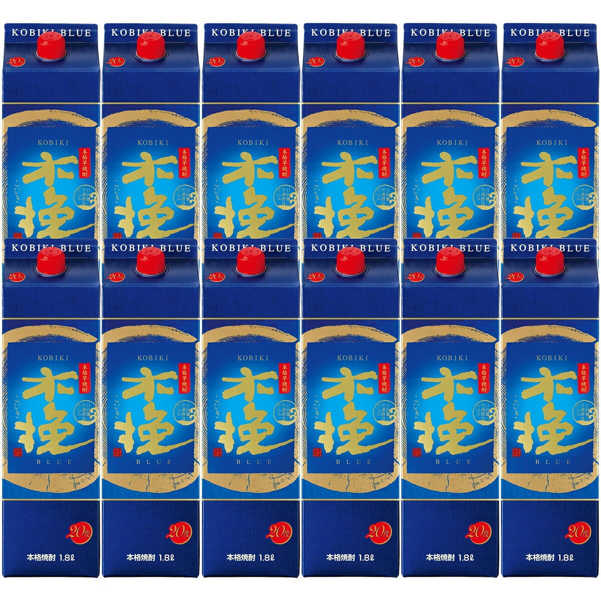 雲海酒造 木挽 BLUE ブルー 20度 パック 1800ml 1.8L×12本