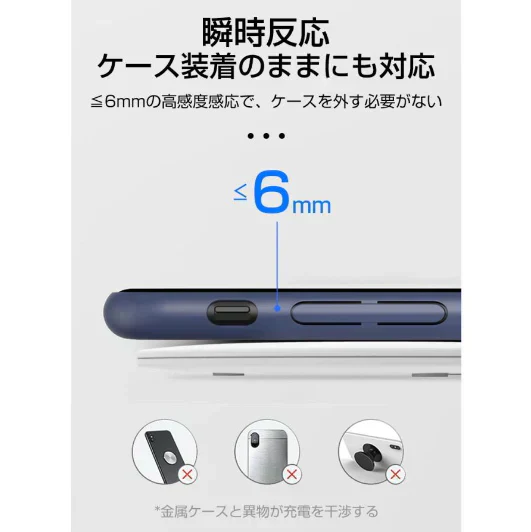 【ブラック】ワイヤレス充電器 無線充電 無線充電器 ワイヤレスチャージャー 最大15Wの出力 5Ｗ/7.5W/10W/15W対応 小電力端末の充電に対応 超薄型 iPhone13対応