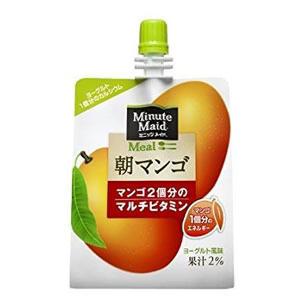コカコーラ ミニッツメイド朝マンゴ 180gパウチ×24本北海道、沖縄、離島は送料無料対象外［送料無料］【2〜3営業日以内に出荷】