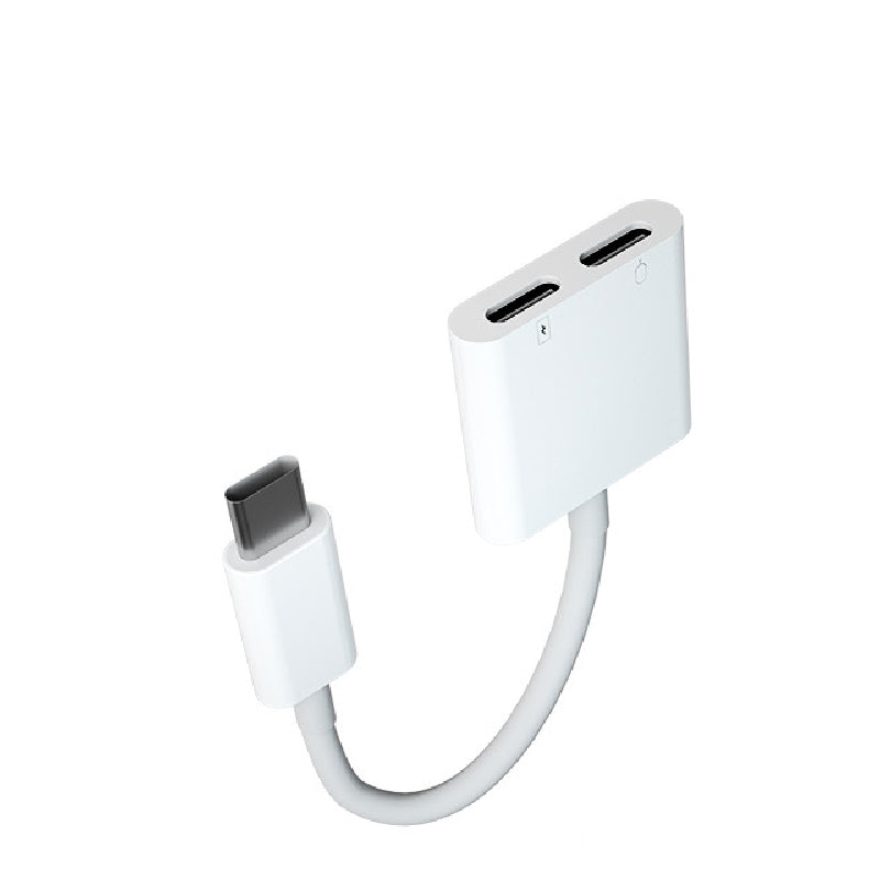 USB type-C イヤホンと充電コネクター イヤホン 変換アダプタ イヤホン変換ケーブル Android ダブルTypeCメスジャック typec 同時 通話 ゲーム 音楽充電 音声