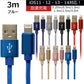 【3m】【ブルー】iPhone 充電 ケーブル 断線しにくい 急速充電 2m 1.5m 1m 50cm 25cm データ 充電器 Lightningケーブル ライトニングケーブル スマホ アイフォン usb iPad iPhone 13 12 SE3 SE2 11 XS MAX X XR Pro Max mini