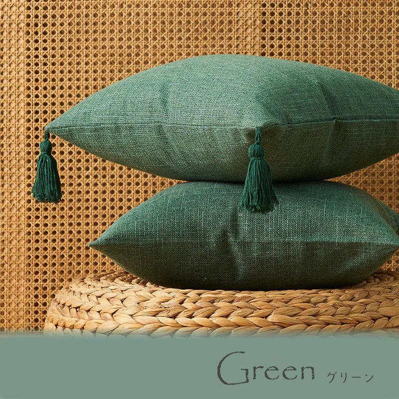 【アイボリー(2枚セット)　フリンジ無し】クッションカバー 45×45cm 北欧 おしゃれ 冬 2枚セット フリンジ付き 丸洗いOK 柔らか かわいい 汚れ防止 洗える 無地 インテリア 替えカバー 伸縮性 ソファカバーと合わせ 新生活 転居 引っ越し 12色