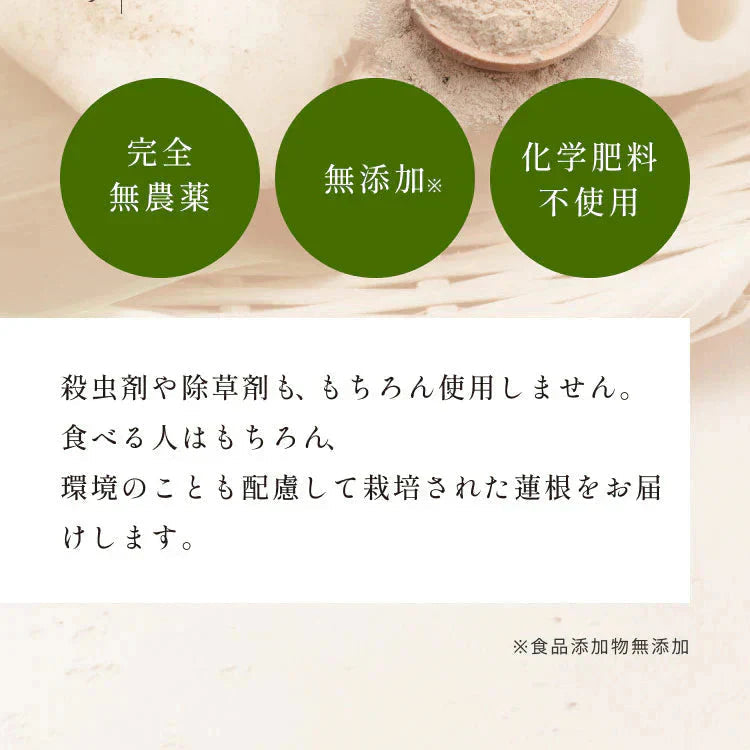 風土日和 国産れんこんパウダー 無農薬 無添加 70g | オーガライフ
