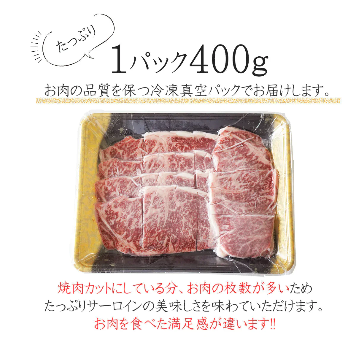【48時間タイムセール】【シェア買い成立から10～14営業日で出荷】黒毛和牛 霜降り サーロイン 焼肉 400g 【 牛肉 和牛 お肉 ギフト 肉 お取り寄せ 御中元 御歳暮 内祝い プレゼント おかず 食べ物 父の日 母の日 敬老の日 】