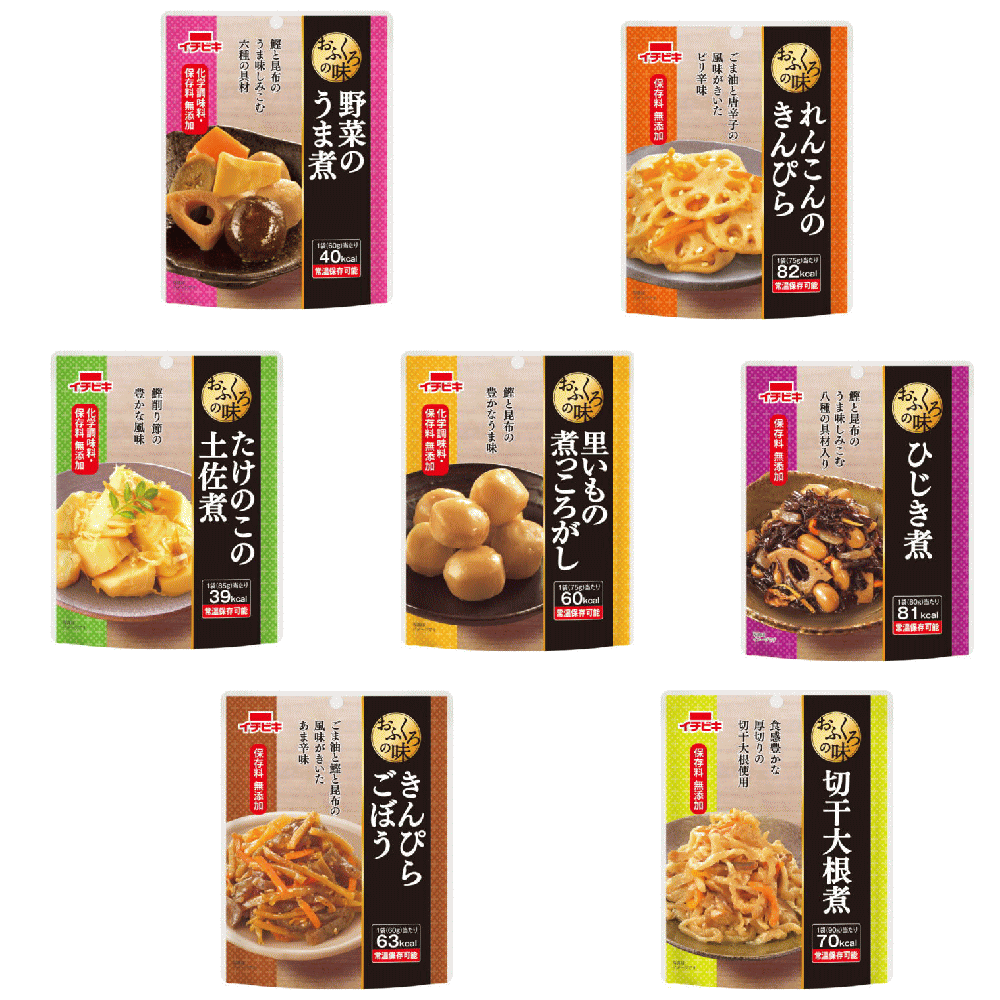レトルト惣菜 パウチおかず おうち居酒屋 6種 イチビキ惣菜(野菜のうま煮・きんぴら・ひじき・土佐煮・煮っころがし・千切り大根) 全国送料無料 ポスト投函