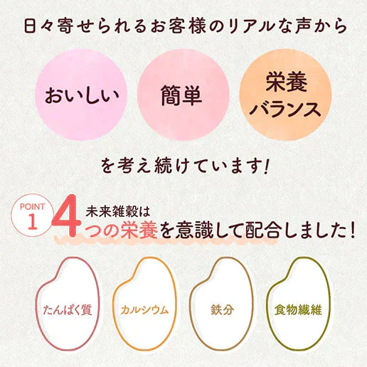 【30人に1人倍量になる！】完全国産100% 未来雑穀21(マンナン無添加) 400g