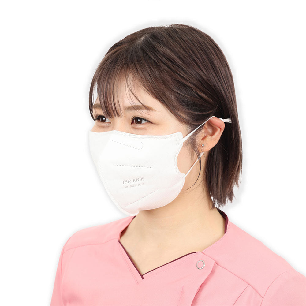 KN95 立体構造高機能マスク 5層不織布 ホワイト レギュラーサイズ 個別包装 20枚入り X3箱