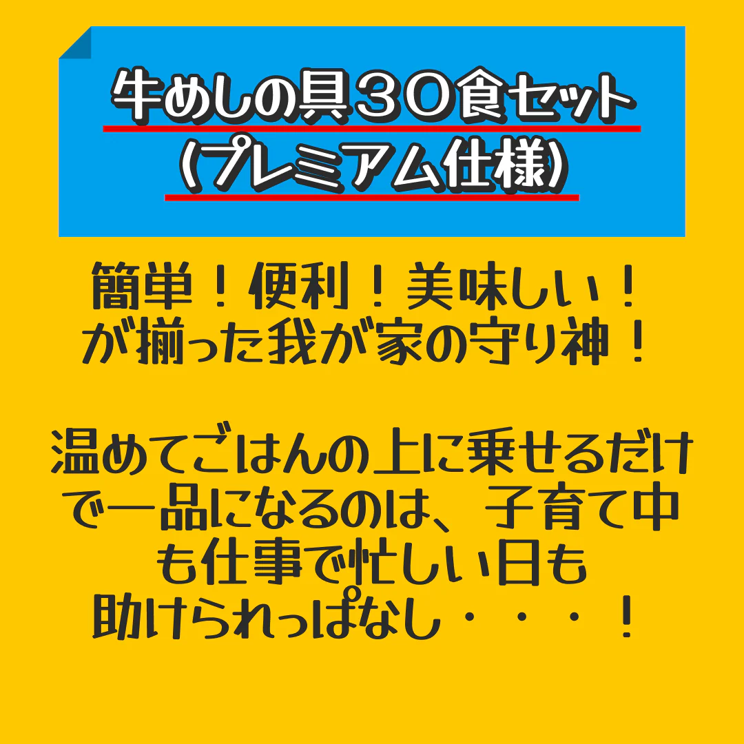 【10人シェア買いでお得】牛めしの具(プレミアム仕様)３０食セット【最安値に挑戦】【リピート】牛丼 松屋【家計お助けセール】