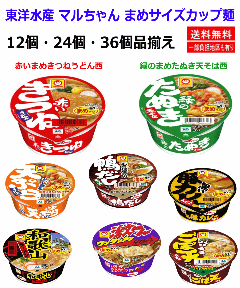 東洋水産 マルちゃん まめ鴨だしそば 赤いきつね 緑のたぬき 豚カレー 天ぷらうどん ごぼ天うどん 和歌山ラーメン 激めん 12食セット 関東圏送料無料